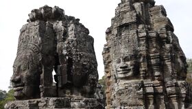 Bayon Temples and Faces at Angkor Complex, Cambodia